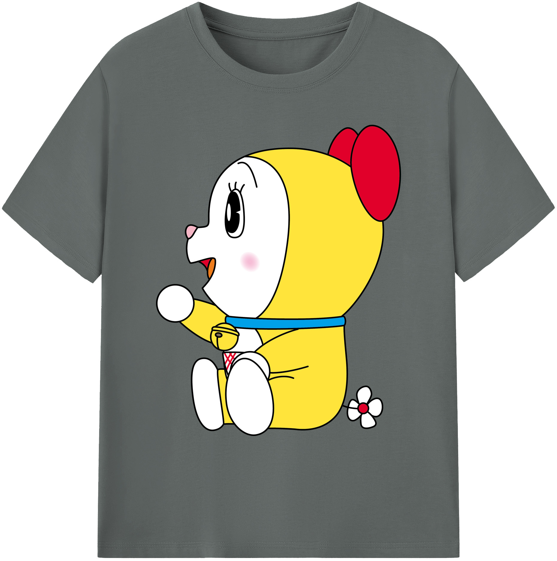 （画像用） ドラえもん ドラミ Doraemon Dorami 綿100％ メンズ半袖Tシャツ｜肌触りやわらか＆通気性